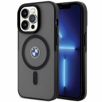 Kotelo BMW BMHMP14LDSLK iPhone 14 Pro 6,1" musta/musta kovakotelo Signature MagSafe