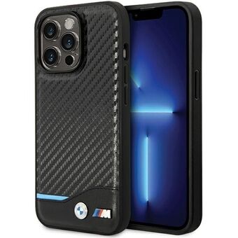 Kotelo BMW BMHCP13L22NBCK iPhone 13 Pro / 13 6,1" musta/musta kovakotelo Nahka Carbon