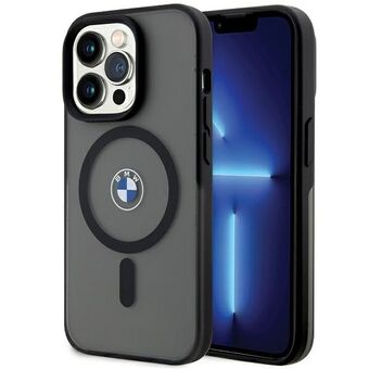 BMW BMHMP15LDSLK iPhone 15 Pro 6.1" musta kova suojakuori IML Signature MagSafe