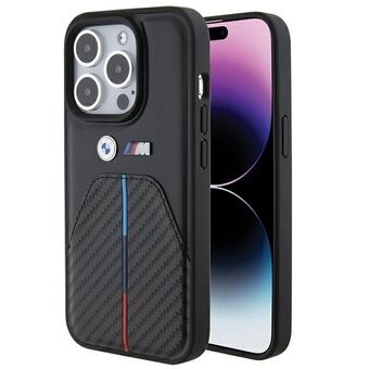 BMW BMHCP15L22NSTB iPhone 15 Pro 6.1" musta Mustalla Tricolor Raidalla