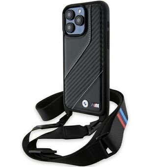 BMW BMHCP15L23PSCCK iPhone 15 Pro 6.1" Musta kotelot M Edition Carbon Stripe & Strap