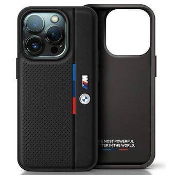 BMW BMHCP16S23PUPVK iPhone 16 6.1" musta/black hardcase M Perforated Tricolor Detail Line