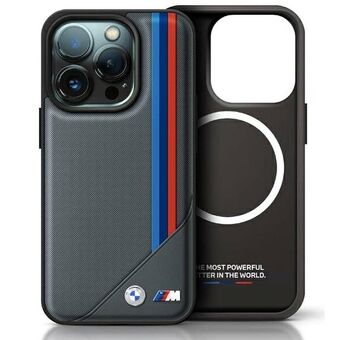 BMW BMHMP16X23PUTRA iPhone 16 Pro Max 6.9" antrasyytti/antrasiitti kovakotelo M Meshed Tricolor Stripes MagSafe