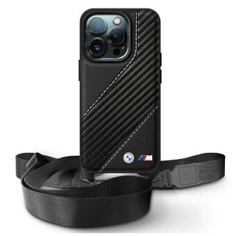 BMW BMHCP16X23PSCCK iPhone 16 Pro Max 6,9" musta kovakotelo M Edition Carbon Stripe & Strap