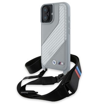 BMW BMHCP16S23PSCCG iPhone 16 6,1"        harmaa/grey hardcase M Edition Carbon Stripe & Strap