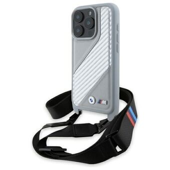 BMW BMHCP16L23PSCCG iPhone 16 Pro 6.3"    harmaa/grey hardcase M Edition Carbon Stripe & Strap