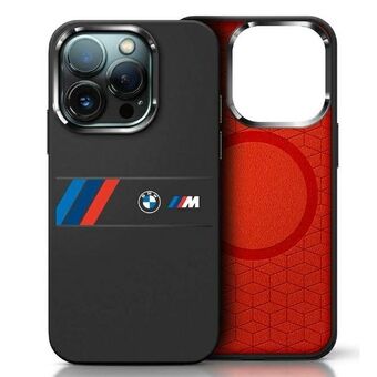 BMW BMHMP16X23SAXK iPhone 16 Pro Max 6,9" musta/black kova kotelo Silikoni Keskiraita MagSafe