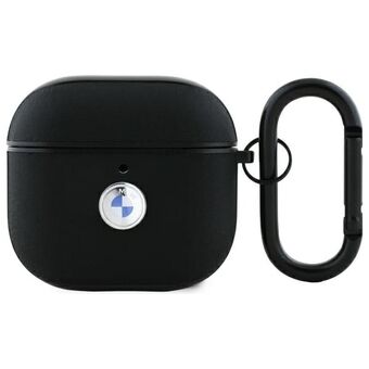 BMW BMA4SSLBK AirPods 4 suojus             musta/black Aitoa Nahkaa Hopeinen Logo