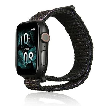 Beline-ranneke Apple Watch Nylon 42/45/45/49mm musta/musta