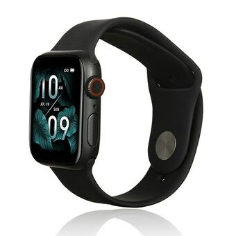 Beline pasek Apple Watch -silikoni 42/44/45/49 mm musta