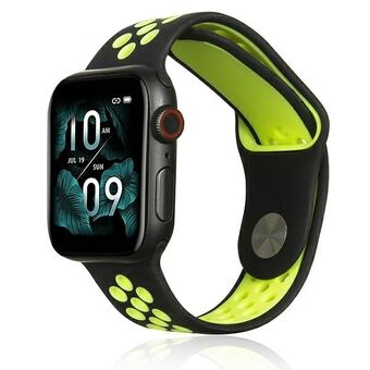 Beline Apple Watch Sport silikoniranneke 38/40/41 mm musta/lime musta/lime