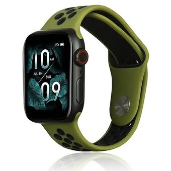 Beline Apple Watch Sport silikoniranneke 42/44/45/49 mm vihreä/musta vihreä/musta