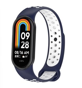 Beline pasek Mi Band 8 -suunnittelu, sinivalkoinen.