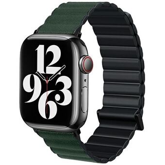 Beline pasek Apple Watch Magnetic Pro 38/40/41mm, musta/vihreä, musta/vihreä laatikko