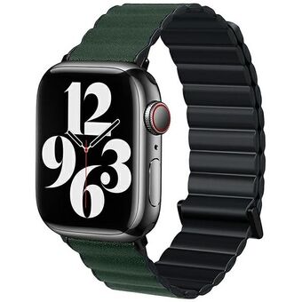 Beline pasek Apple Watch Magnetinen Pro 42/44/45/49mm Musta/Vihreä musta/vihreä laatikko