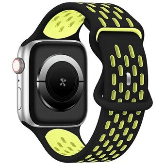 Beline pasek Apple Watch New Sport Silicone 38/40/41mm czarno-żółty musta/keltainen laatikko