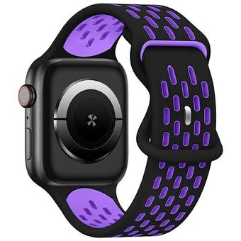 Beline pasek Apple Watch Uusi Sport Silicone 38/40/41mm musta/violetti laatikko