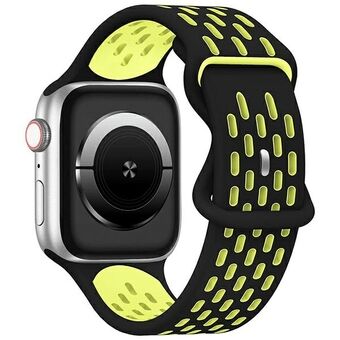 Beline pasek Apple Watch New Sport Silikoni 42/44/45/49mm musta/keltainen musta/keltainen laatikko