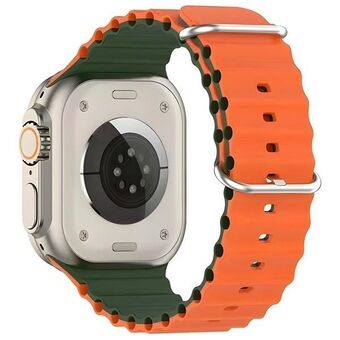 Beline pasek Apple Watch Silicone Waves 38/40/41mm zielono-pomarańczowy
/vihreä-oranssi -laatikko