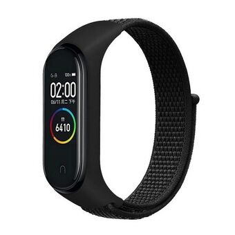 Beline pasek Mi Band 7/6/5/4/3 NylonLoop musta/black