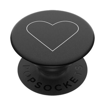 Popsockets 2 Valkoinen Sydän Musta 800667 puhelimen pito- ja tukiteline - standardi