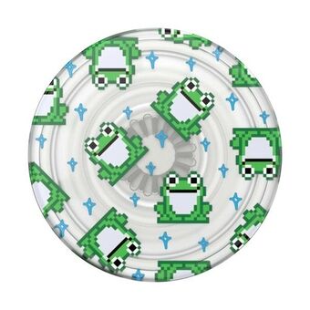 Popsockets PlantCore Grip 8 Bit Frogs 806485 puhelinteline ja pohjalevy.