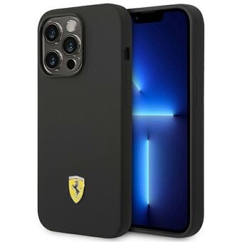 Ferrari FEHCP14LSIBBK iPhone 14 Pro 6,1" musta Black kova kuori Silikoni Metalli Logo