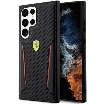 Ferrari FEHCS23LNPYK S23 Ultra S918 musta/kova suojakotelo Hiilikuitukontrastilla