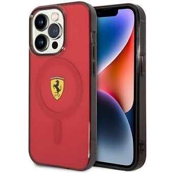 Ferrari FEHMP14LUKR iPhone 14 Pro 6,1" punainen/punainen kovakotelo läpikuultava Magsafe