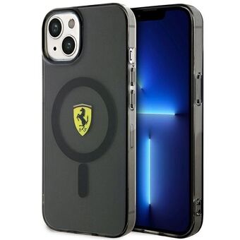 Ferrari FEHMP14SURKK iPhone 14 6,1" musta/musta kovakotelo Läpinäkyvä Magsafe