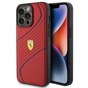 Ferrari FEHCP15XPTWR iPhone 15 Pro Max 6.7" punainen kova suojakuori Twist Metal -logolla