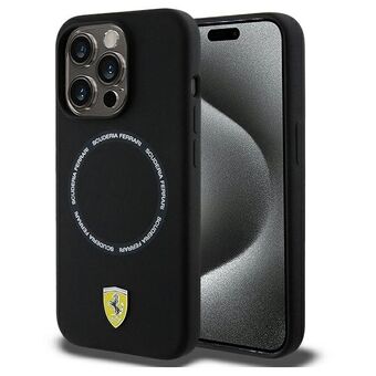 Ferrari FEHMP15XSBAK iPhone 15 Pro Max 6.7" musta/black kovakotelo Painettu Rengas MagSafe