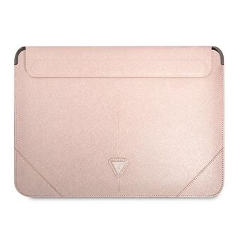 Guess Sleeve GUCS16PSATLP 16 "pinkki / pinkki Saffiano Triangle -logo