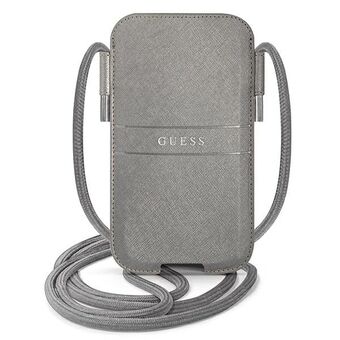 Guess Torebka GUPHLPSASBGR 6,7" harmaa/grey Saffiano hihna