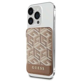 Guess Wallet Korttipaikka GUWMSHGCFSEW MagSafe GCube raita ruskea/brown