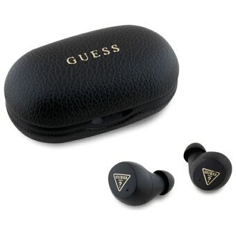 Guess Bluetooth kuulokkeet GUTWSPGTSPSK TWS + telakka-asema musta/black Grained Classic Logo