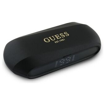 Guess Bluetooth-kuulokkeet GUTWSC2MCDSK TWS + lataustelakka musta/black Elongated Metalic Printed Logo