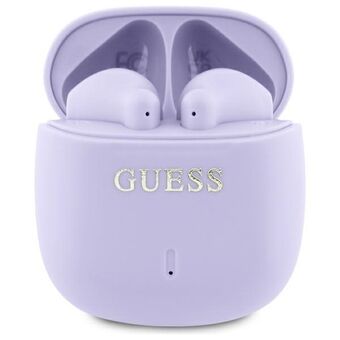 Guess Bluetooth-kuulokkeet GUTWSJ14ESGU TWS + telakointiasema violetti/purple Printed Classic Logo