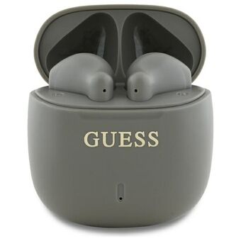 Guess Bluetooth-kuulokkeet GUTWSJ14ESGE TWS + latausasema taupe Printed Classic Logo