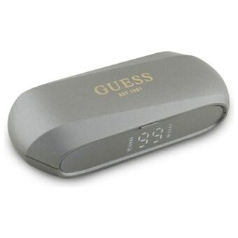 Guess Bluetooth-kuulokkeet GUTWSC2MCDSE TWS + latausasema taupe Pidennetty metallinen painettu logo