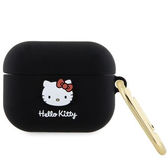 Hei Kitty HKAP3DKHSK AirPods Pron suojakotelo czarny/musta silikoni 3D Kitty-pää