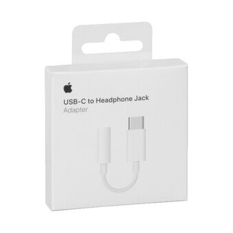 Adapteri APPLE MU7E2ZM/A blisteri USB-C naarasliitin 3,5 mm jackiin.