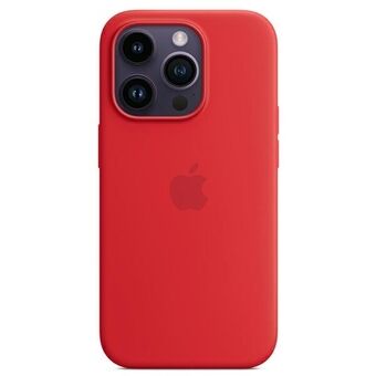 Apple MPTG3ZM/A Kotelo iPhone 14 Pro 6,1" MagSafe punainen/red Silicone Case