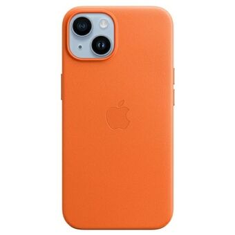 Apple MPPF3ZM/A iPhone 14 Plus 6,7" oranssi/oranssi nahkakotelo MagSafe