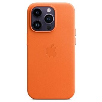 Apple MPPR3ZM/A iPhone 14 Pro Max 6,7" oranssi/oranssi nahkakotelo MagSafe