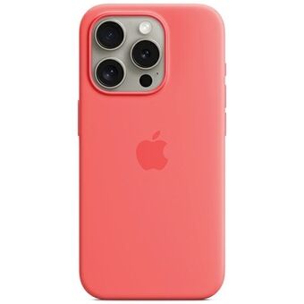 Etui Apple MT1G3ZM/A iPhone 15 Pro 6.1" MagSafe, pinkki/guava Silicone Case.