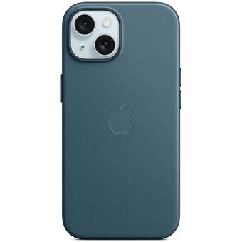 Etui Apple MT4D3ZM/A iPhone 15 Plus 6.7" MagSafe, väri sininen Tyynenmeri/pacific blue, FineWoven Case