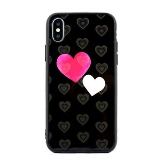 Case Hearts iPhone 5 / 5S / SE design 5 (sydämet musta)