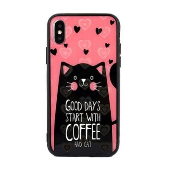 Case Hearts iPhone Xs Max design 6 (kissan pinkki)