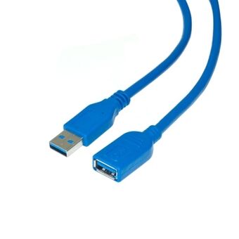 USB 3.0 jatkokaapeli 2 m A-A M/F sininen/blue